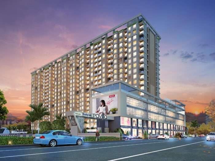 Completed Shaligram residential project representing spacious 3 BHK apartments in Kiwale Pune.