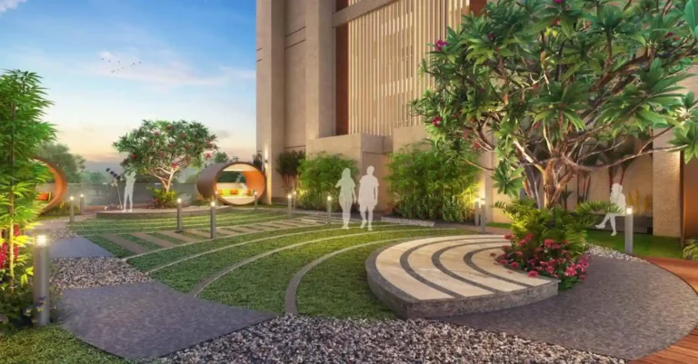 Living room layout inside a 2 and 3 BHK apartment in Kiwale Pune.